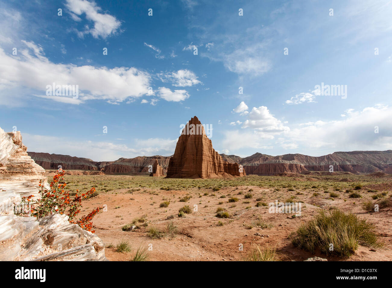 Temple of the sun moon and glass mountain in utah Stock Photo Alamy