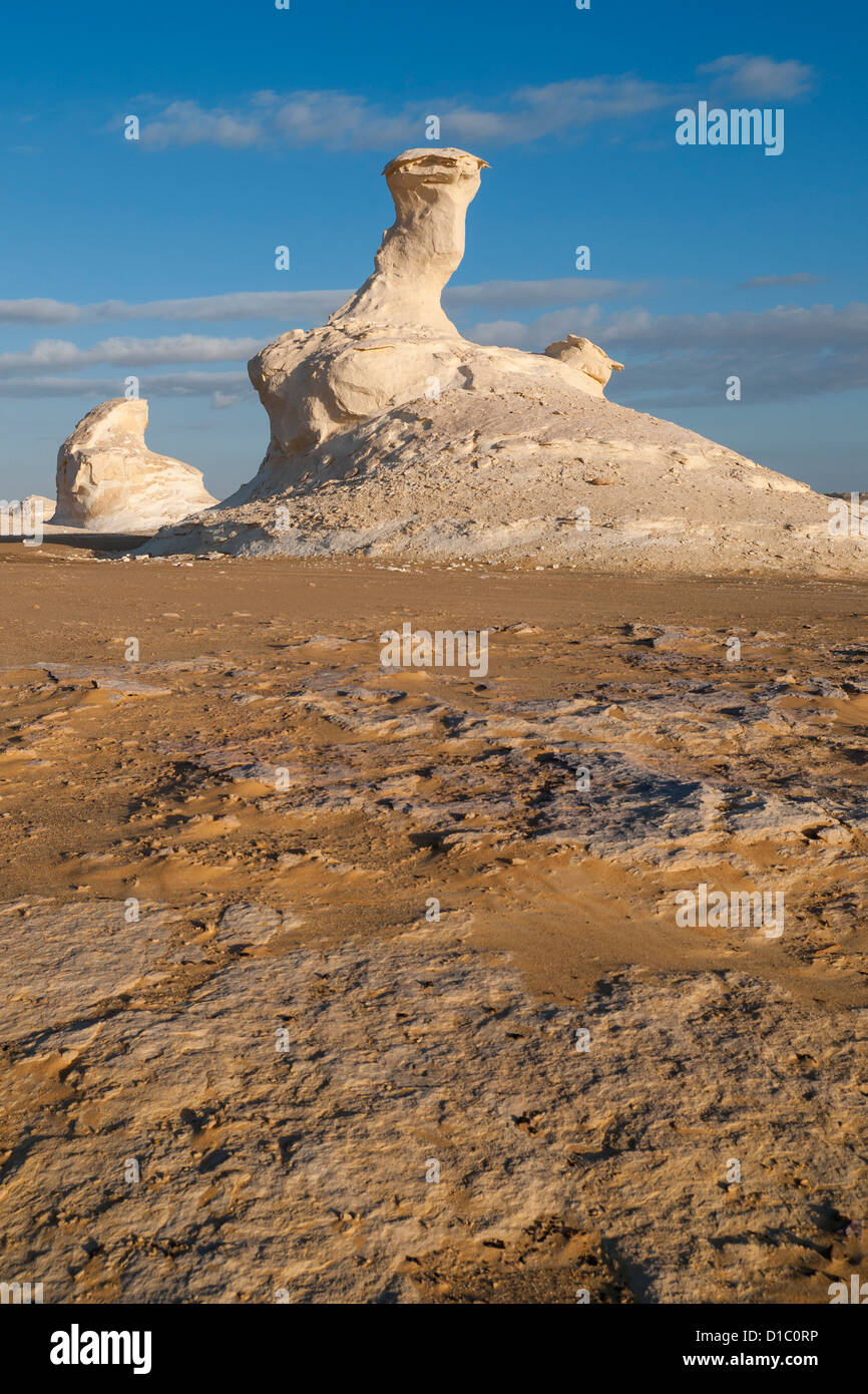 Chalk Rock Formations, White Desert (Sahara el Beyda), Egypt Stock
