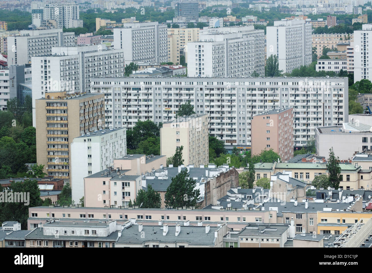 Houses of flats in Warsaw, Poland Stock Photo Alamy