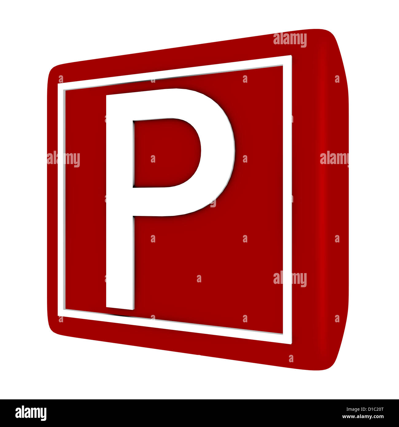 3d Render Font Set 1 Letter P Stock Photo - Alamy