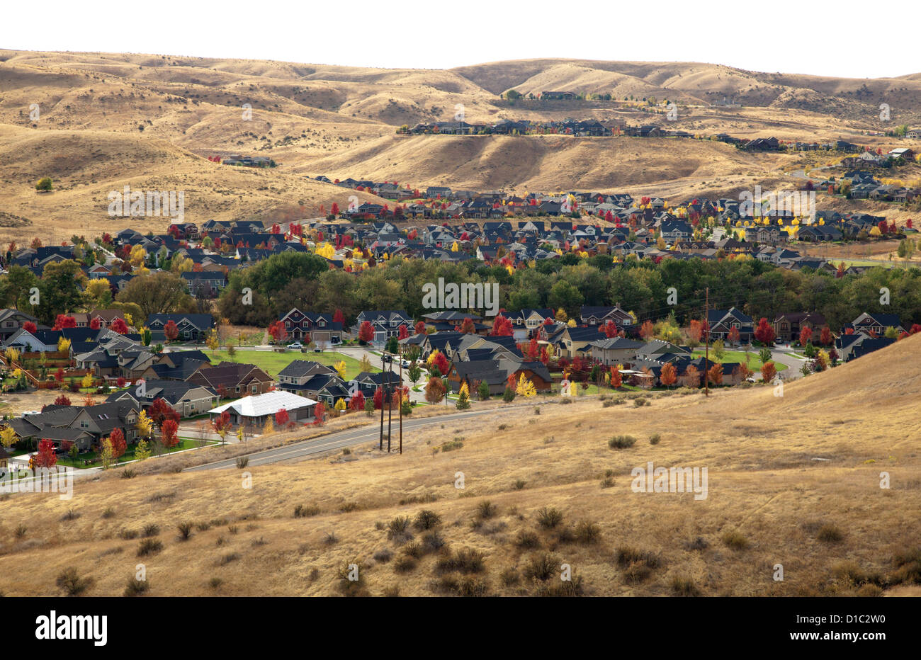 Hidden Valley housing development outside Boise, Idaho. Stock Photo