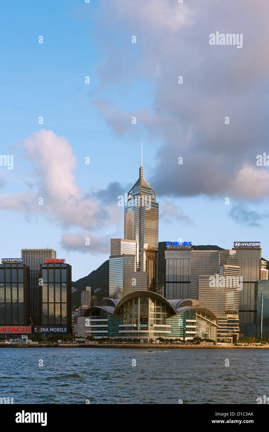 View of Hong Kong Convention Centre and Wanchai Hong Kong Stock Photo
