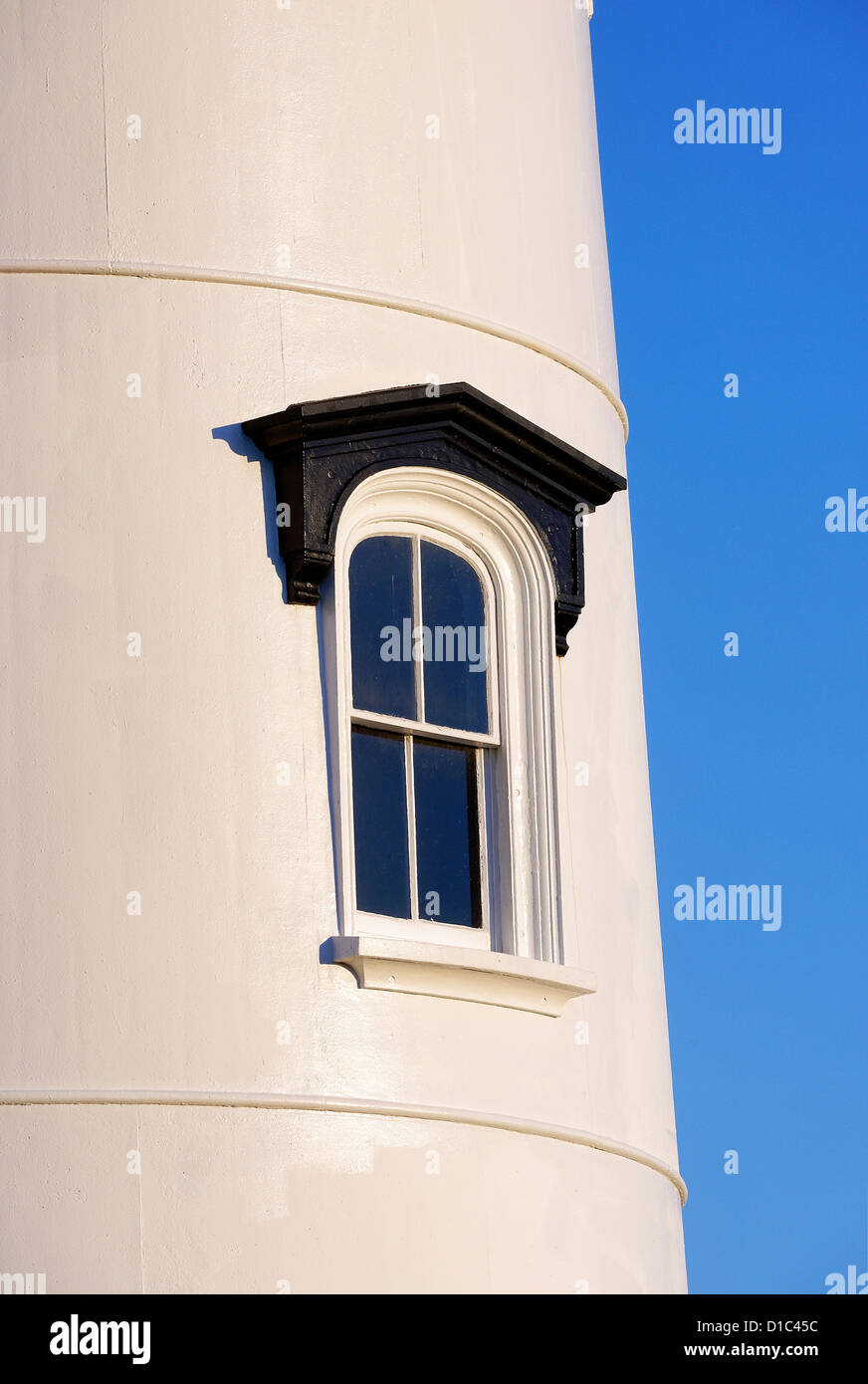 Lighthouse window, East Chop Light, Oak Bluffs, Martha's Vineyard, Massachusetts Stock Photo
