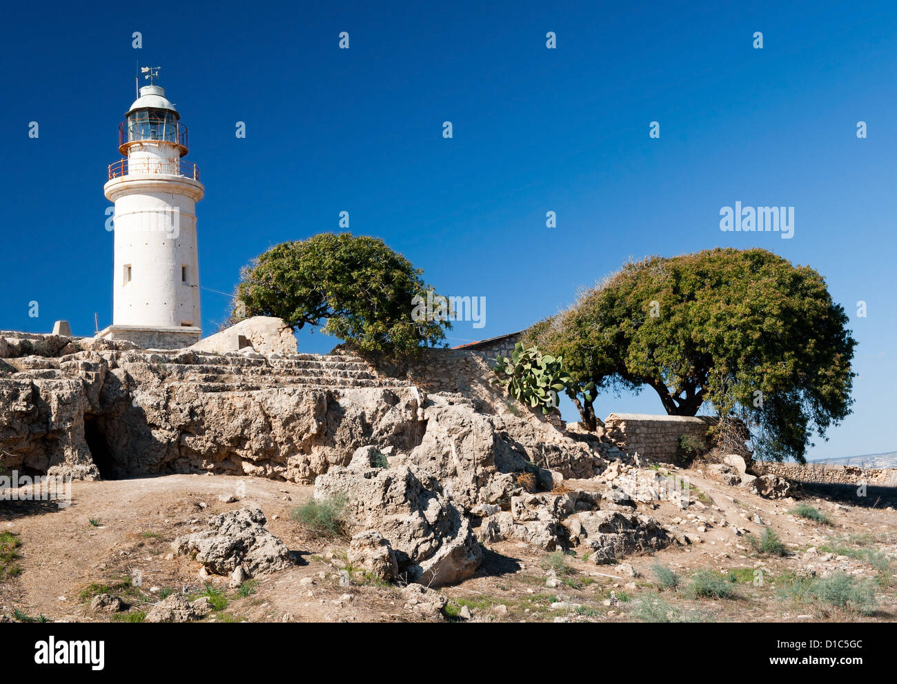 Lighthouse of Paphos, Cyprus Stock Photo - Alamy