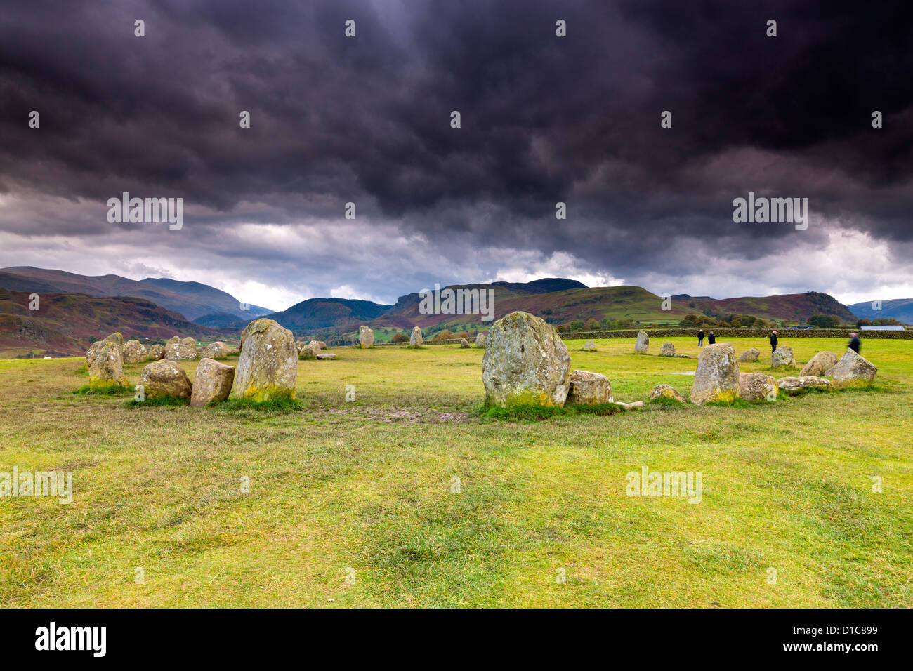 Castlerigg Stone Circle in the Lake District National Park. Stock Photo