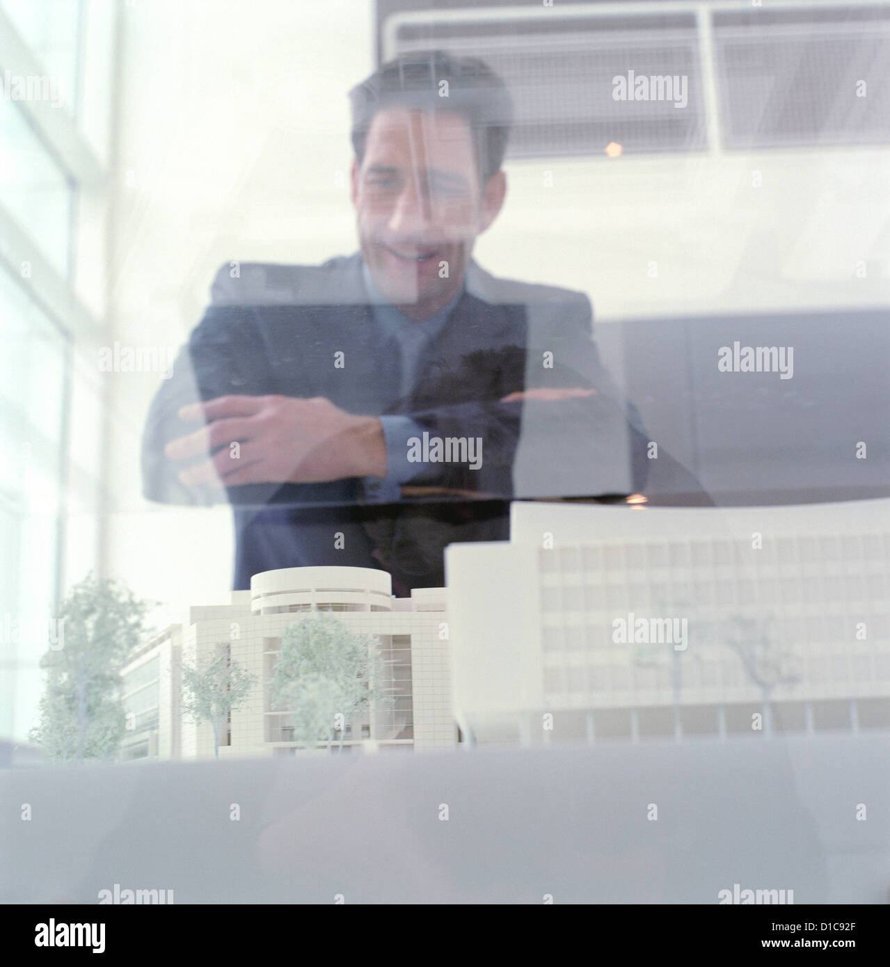 Portrait of business people with SiemensForum Model License free except ads and billboards Stock Photo