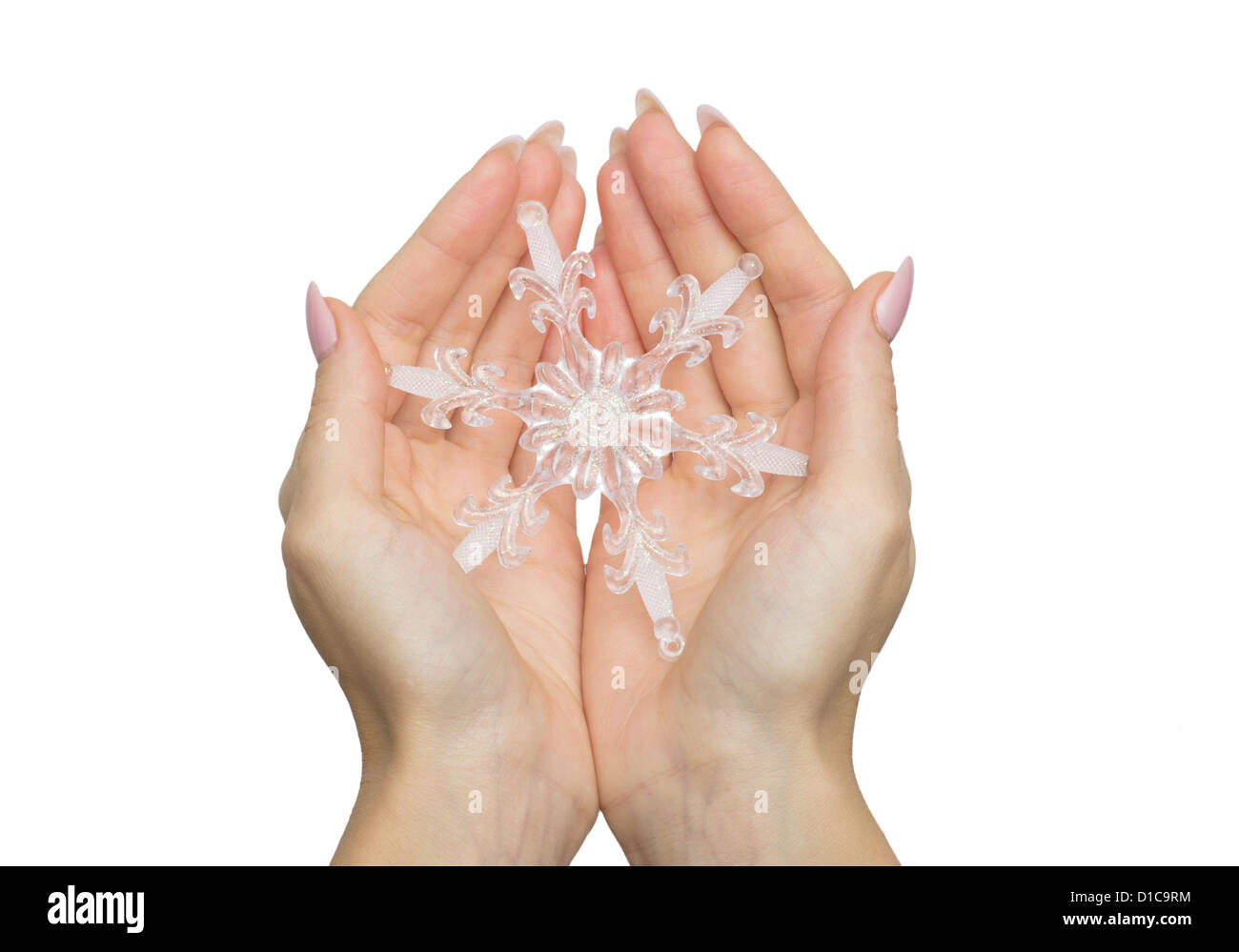 snowflakes isolated on white background Stock Photo - Alamy