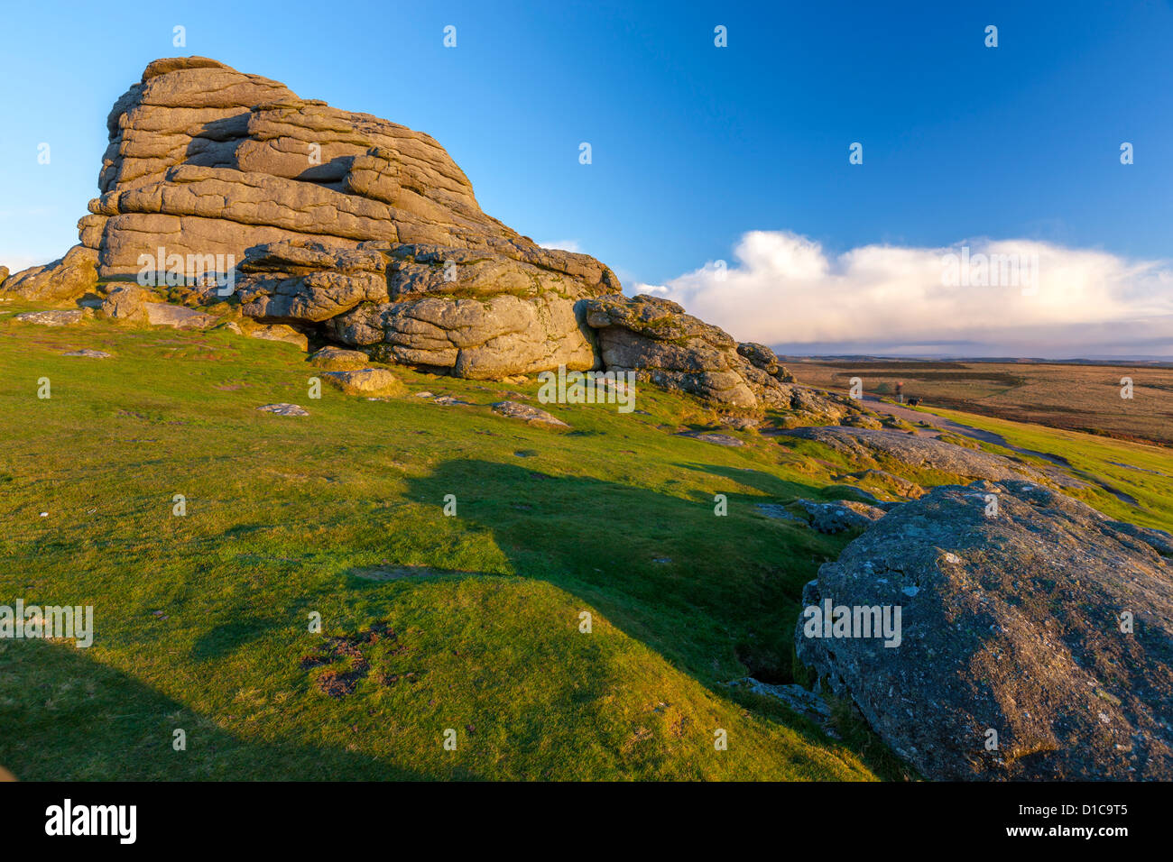 Haytor Rocks, a granite tor in Dartmoor National Park. Stock Photo