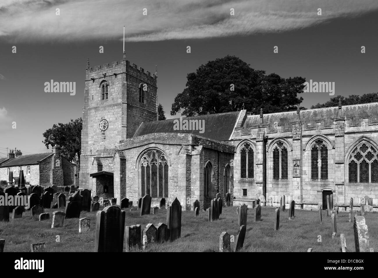 St Romalds Parish church, Romaldkirk village, Upper Teesdale, Durham County, England, Britain, UK Stock Photo