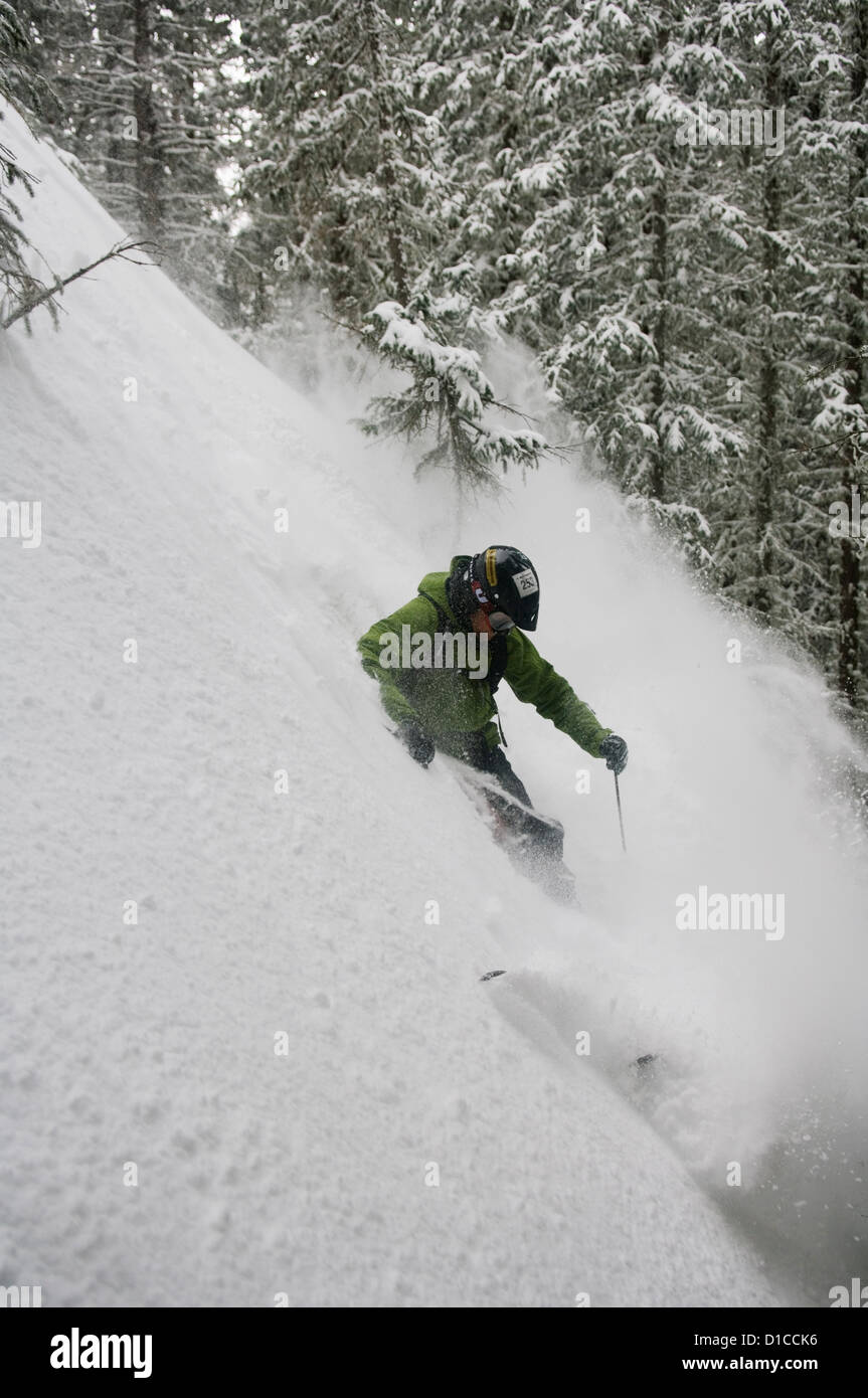 Skiing In New Mexico At Taos Ski Resort Man Backcountry - 