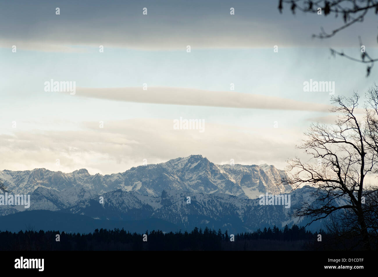 Scenic alpine landscape zugspitze hi-res stock photography and images