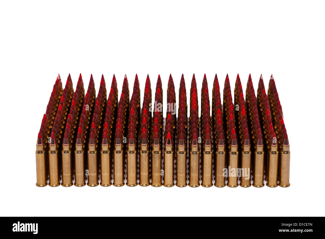A selection of 17 GR. V-Max high velocity rifle bullets Stock Photo
