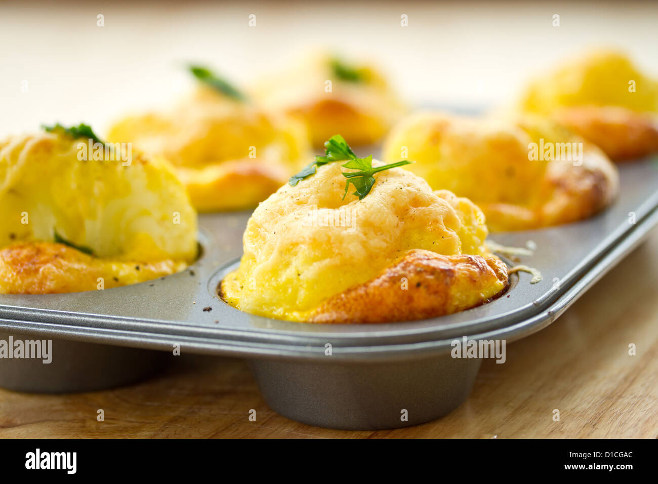 cauliflower baked in an egg and cheese Stock Photo Alamy