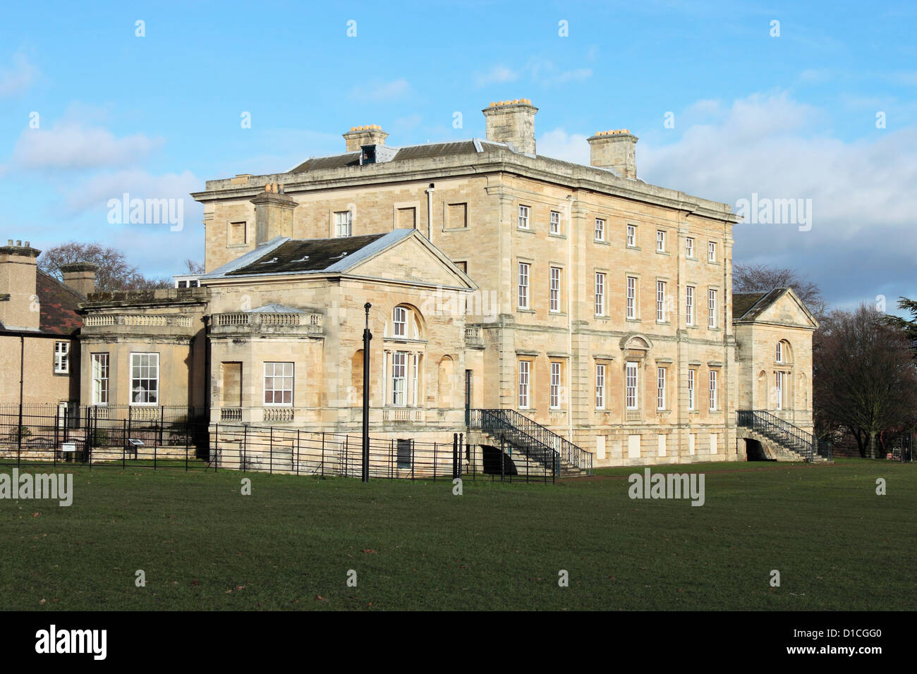 South face of Cusworth Hall, Scawsby, Doncaster.  An 18th century Georgian  country house with a Grade 1 listing.  Now a Museum. Stock Photo
