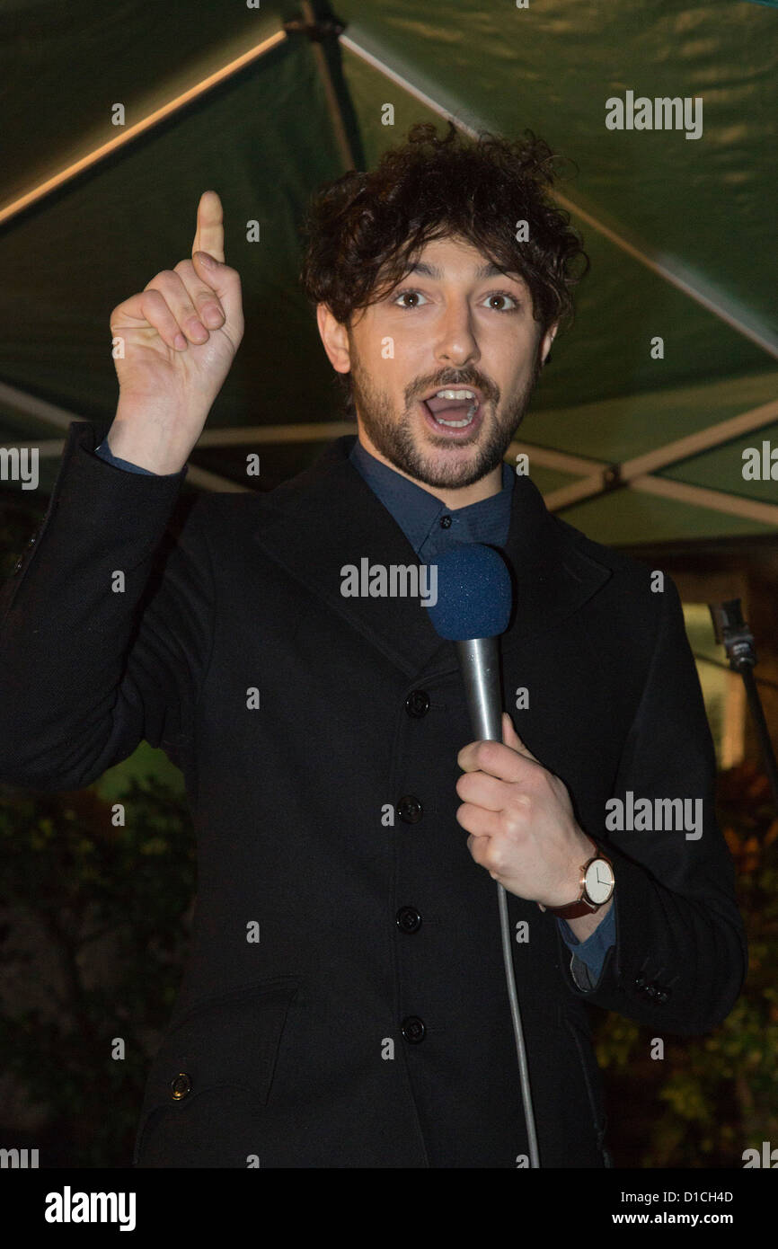 Radio, TV presenter, comedian and DJ Alex Zane switches on the