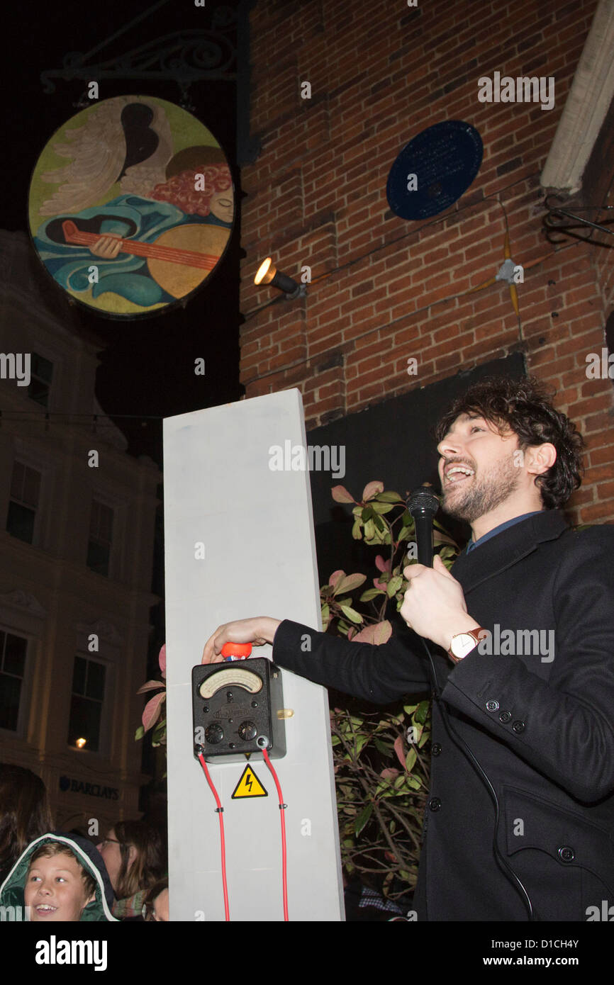Radio, TV presenter, comedian and DJ Alex Zane switches on the