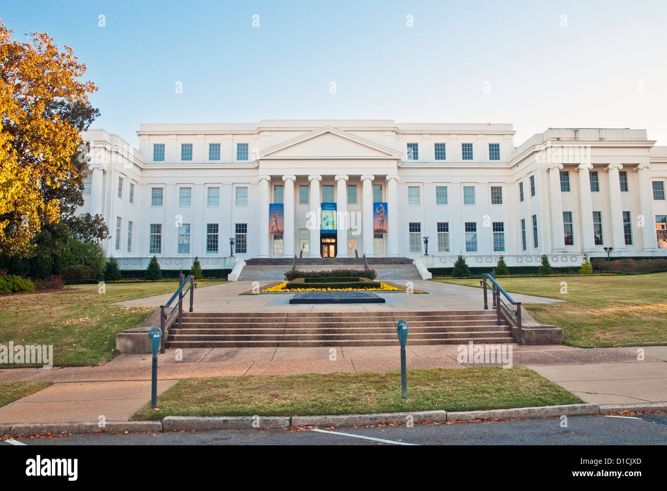 Central block of the archives building of The Alabama Department of Archives and History, Montgomery,  Alabama, USA Stock Photo