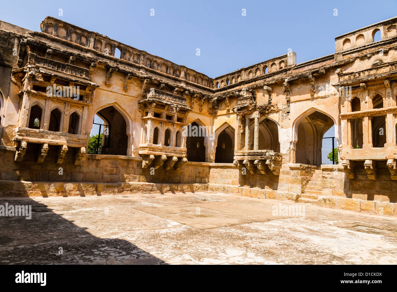 Queens Bath, part of the royal enclosure, Hampi, India Stock Photo