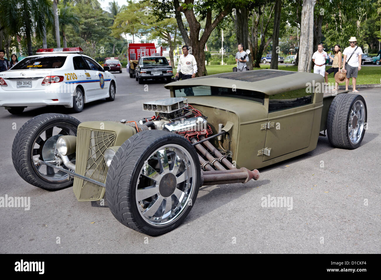 Extremely customised low rider hot rod car. Thailand S. E. Asia Stock Photo