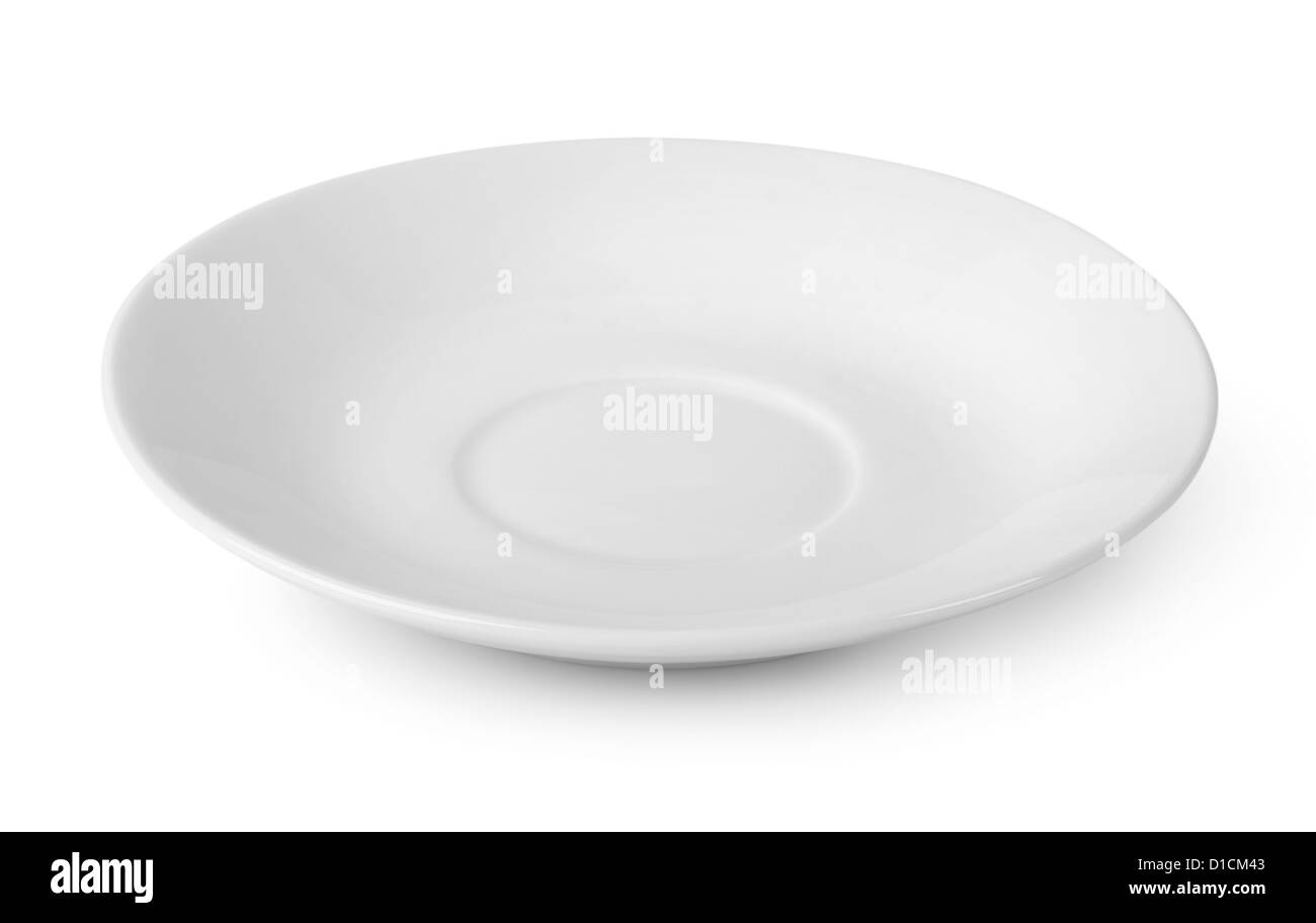Empty plate isolated on a white background Stock Photo