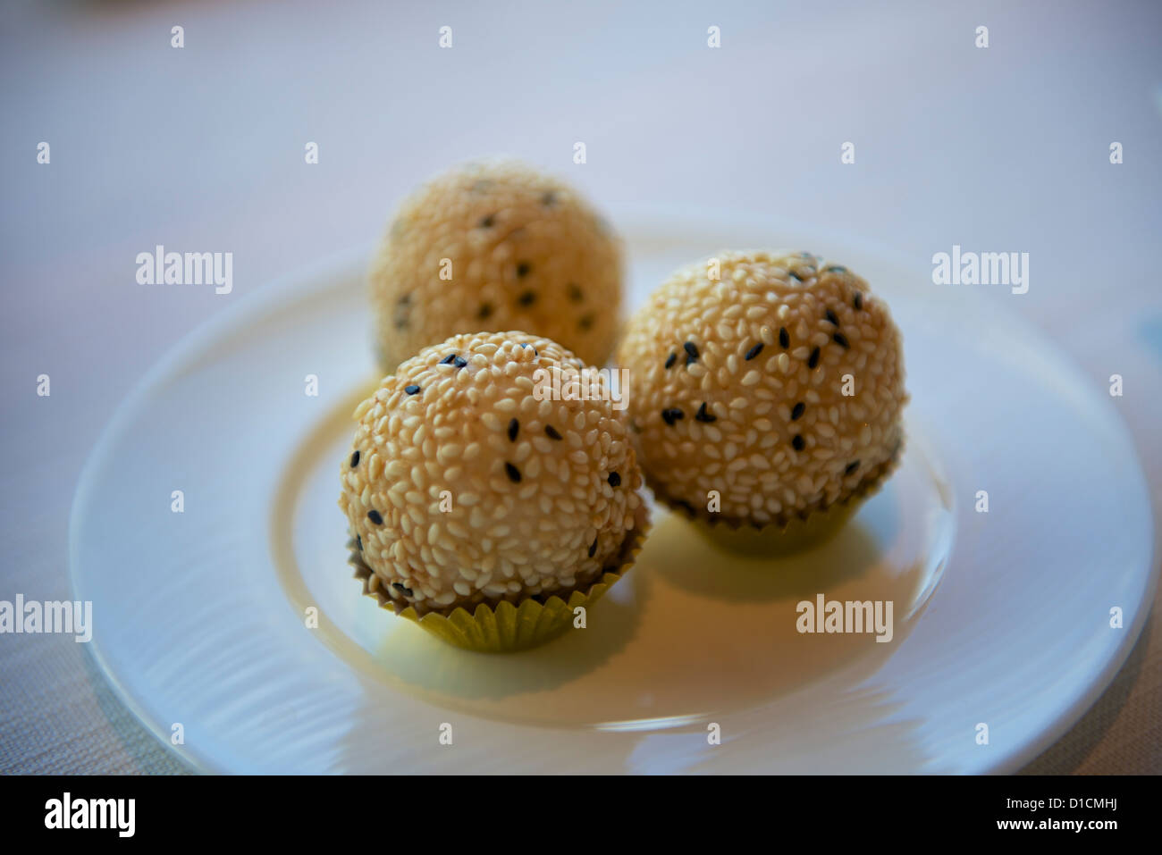 Deep fried sesame balls Stock Photo Alamy