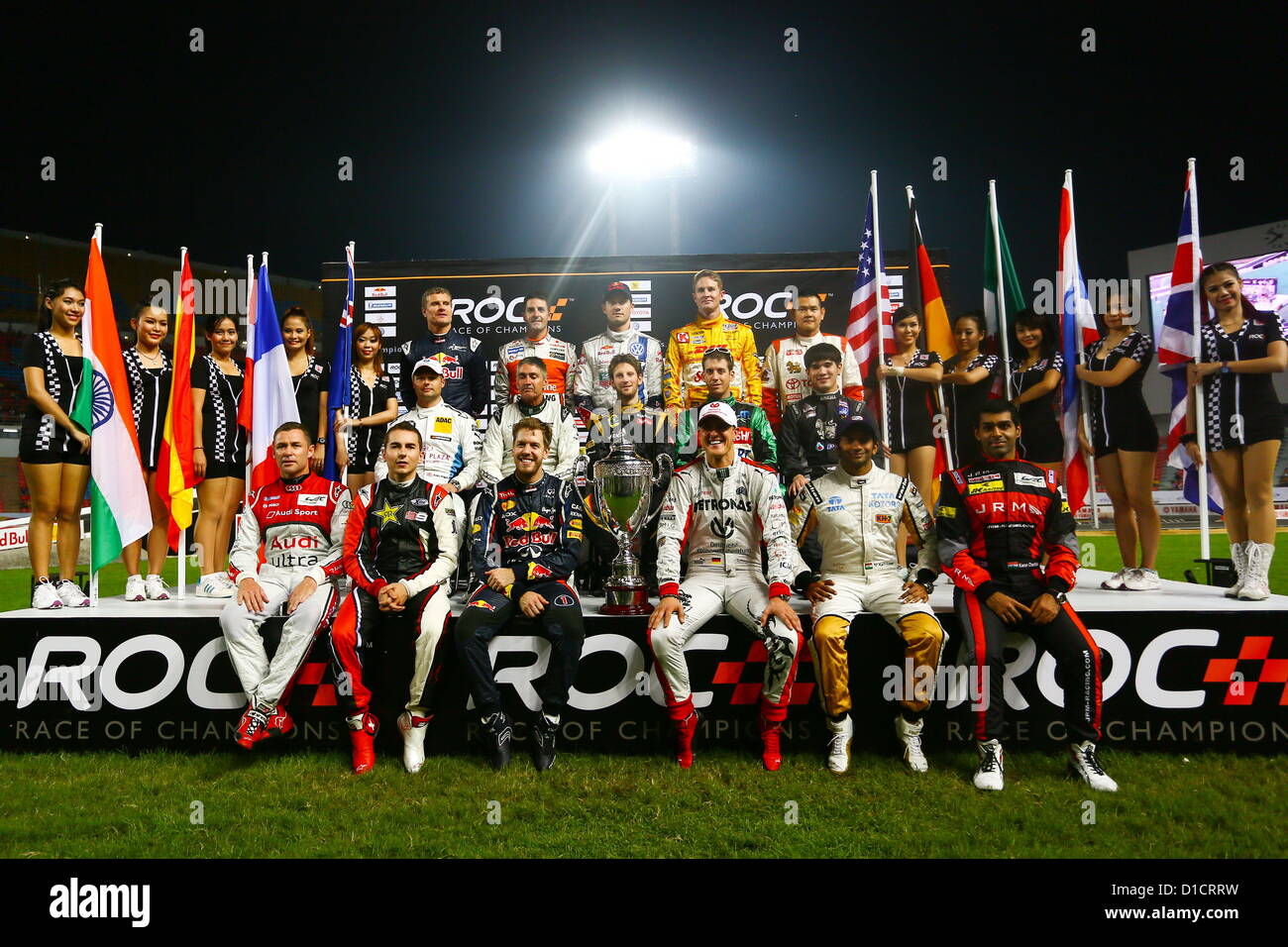 15.12.2012. Bangkok, THAILAND; Michael Schumacher and Sebastian Vettel ...