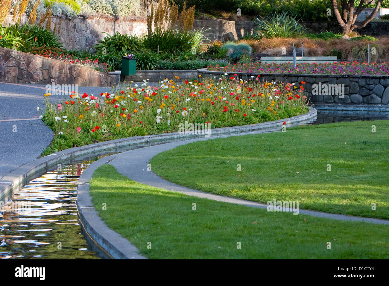Town Gardens, Napier, north island, New Zealand. Stock Photo