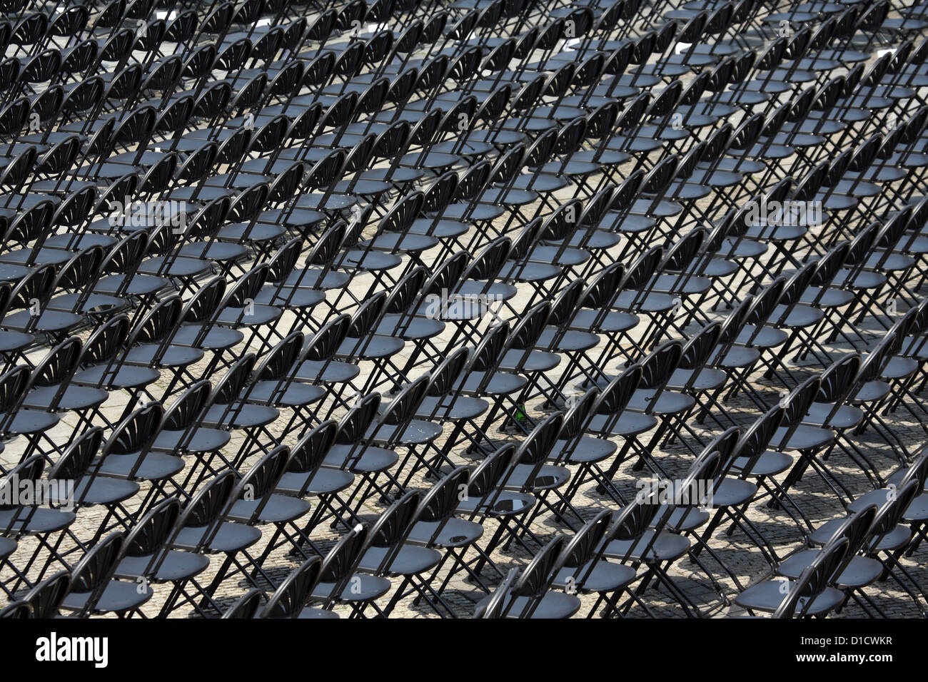 Berlin, Germany, empty rows of chairs Stock Photo