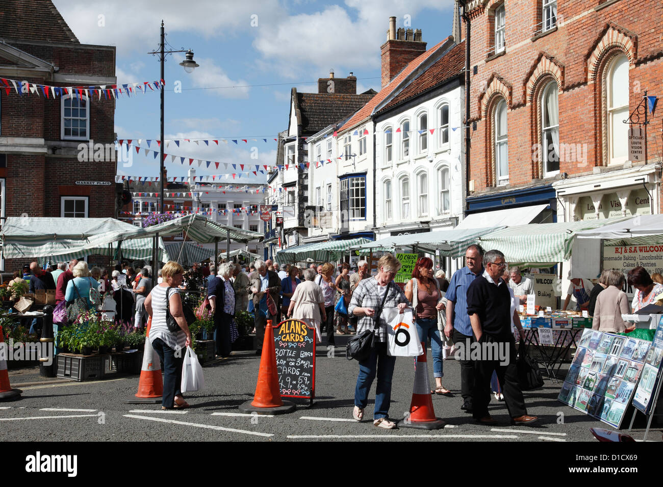 Louth Market, Lincolnshire, England, U.K Stock Photo Alamy