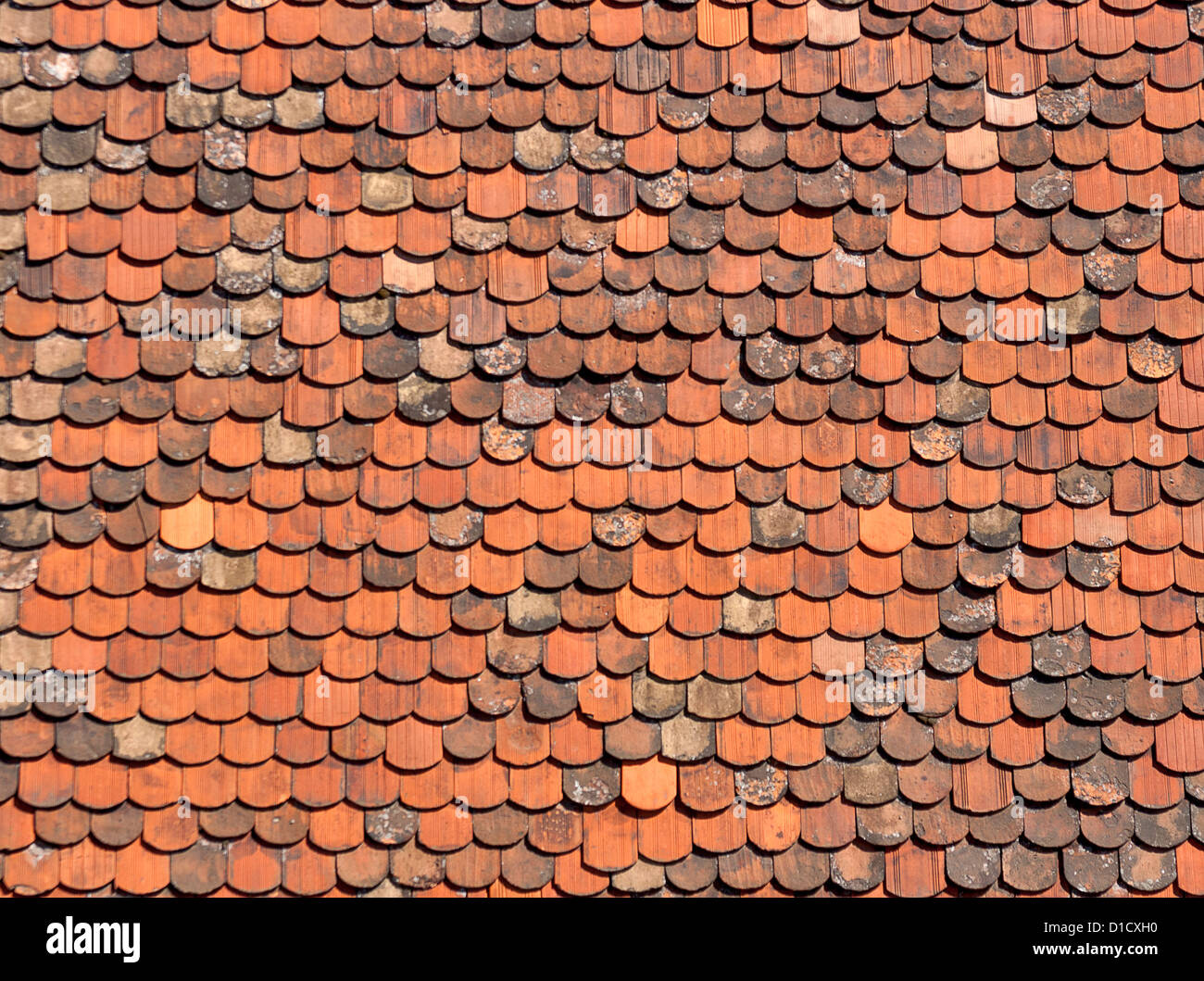 Old red brick roof tiles from Zagreb, Croatia Stock Photo Alamy