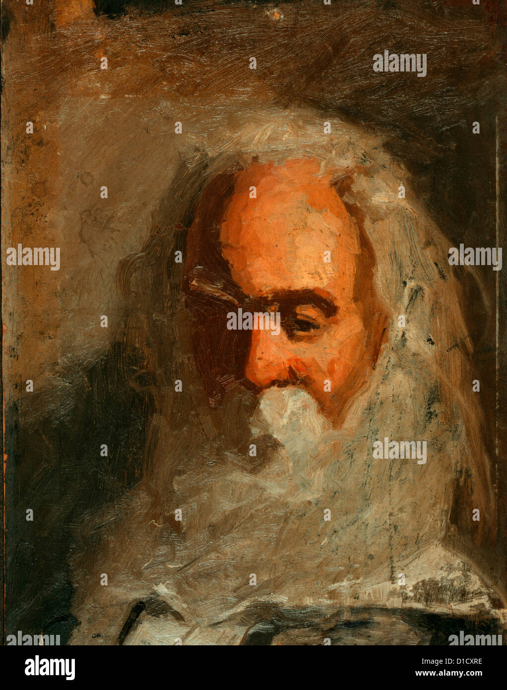Walt Whitman, head-and-shoulders portrait, facing slightly left, circa 1882 Stock Photo