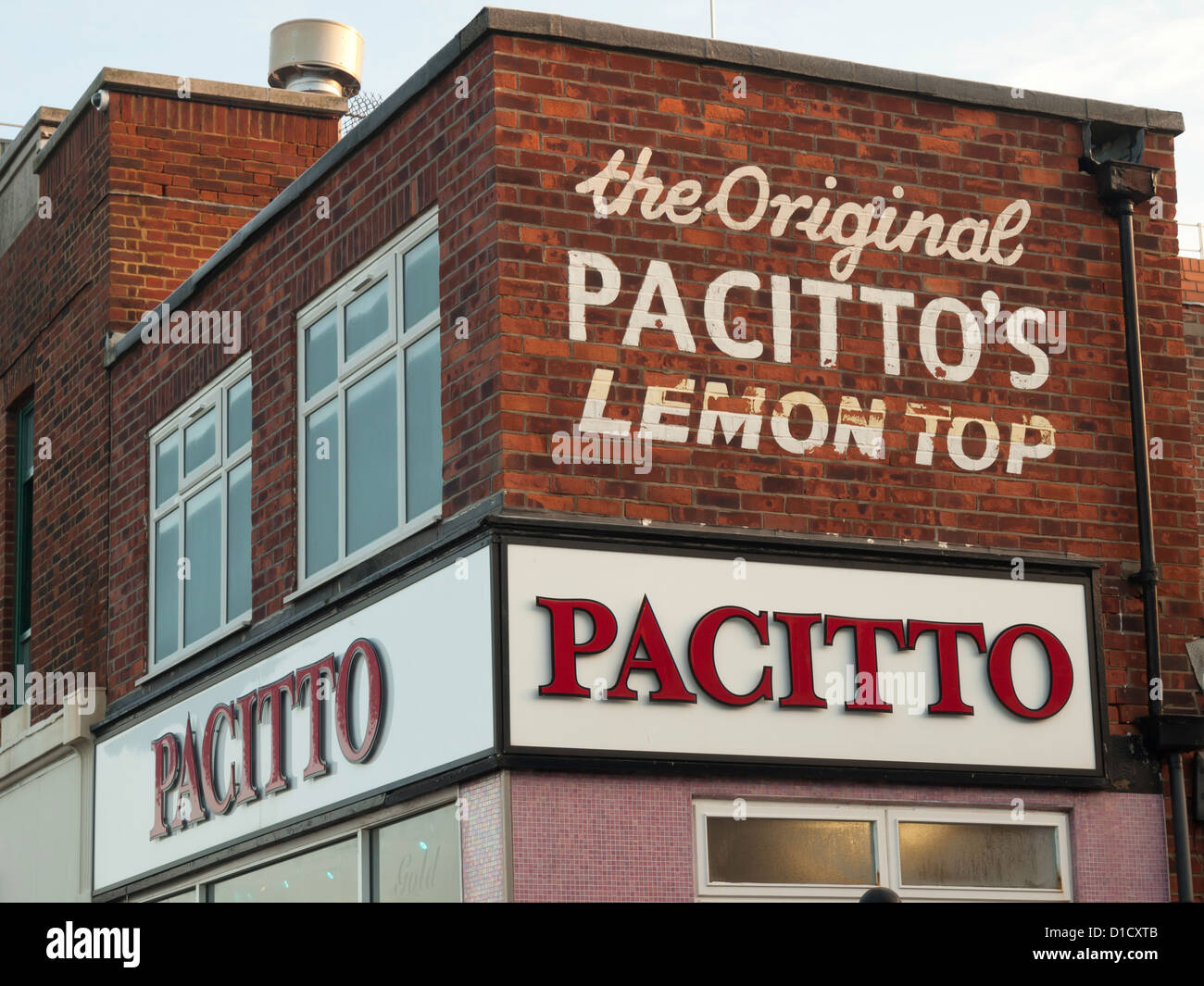 Pacitto's Ice Cream Parlour on Redcar Seafront famous for "Yellow Top