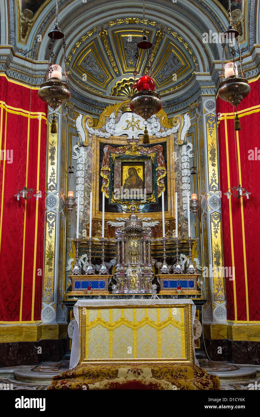 St. Paul's Cathedral, Mdina, Malta, Europe Stock Photo