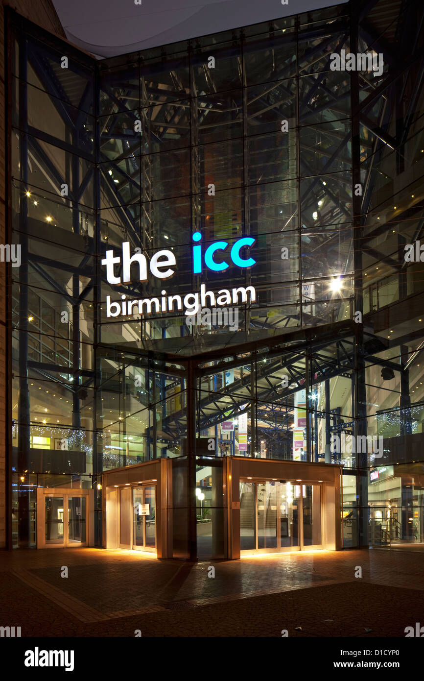 The ICC Building at night, City of Birmingham, England, UK Stock Photo