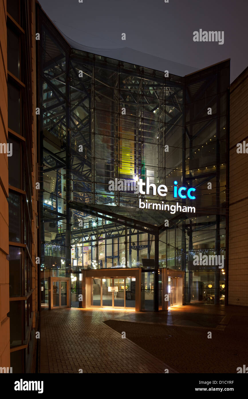 The ICC Building at night, City of Birmingham, England, UK Stock Photo