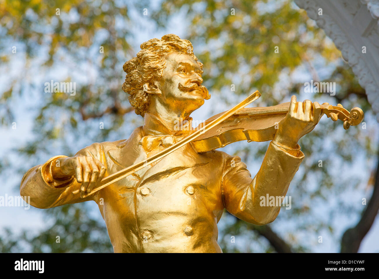 Strauss monument in Stadt park, Vienna, Austria, Europe Stock Photo