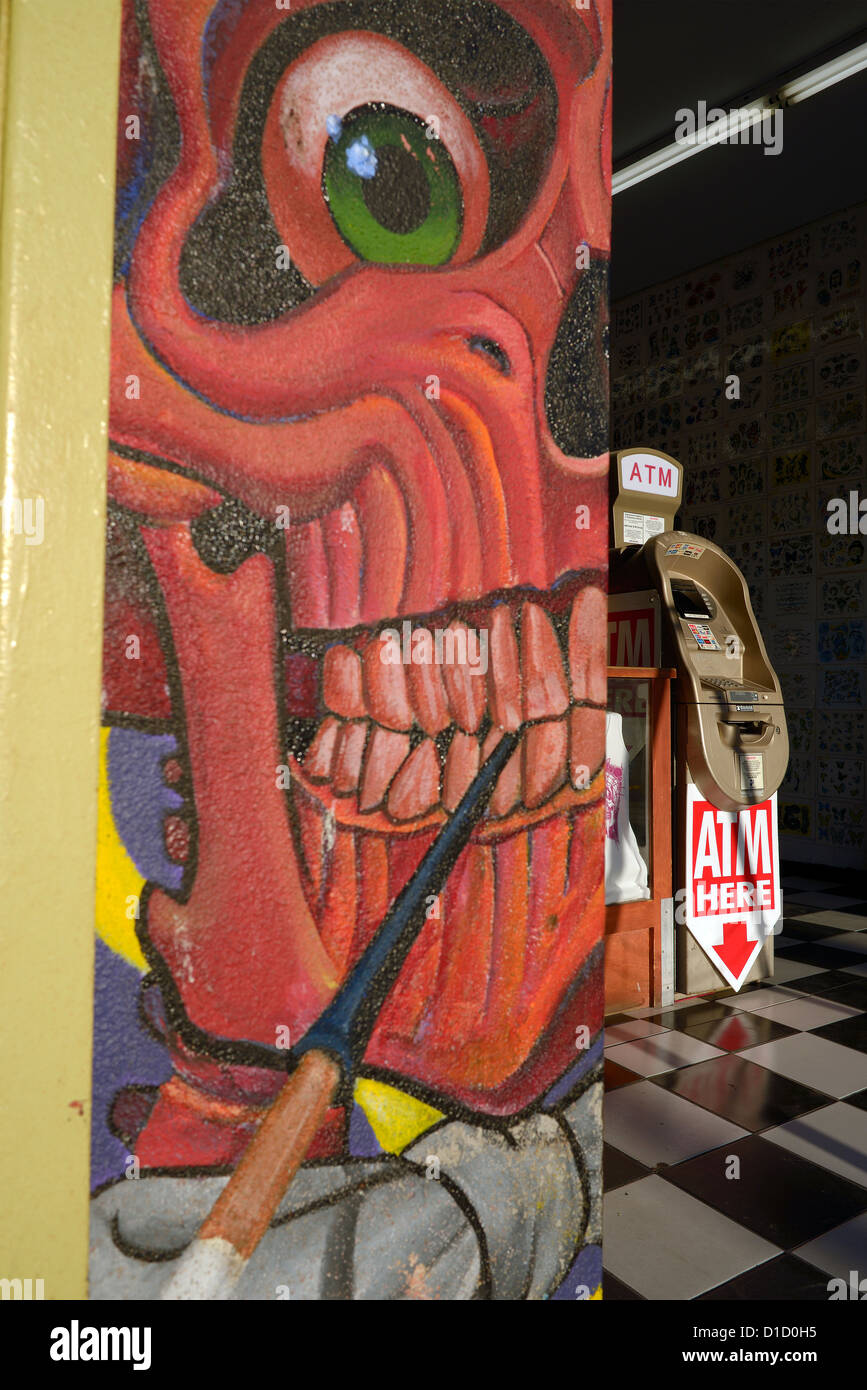 atm venice beach tattoo parlour california Stock Photo - Alamy