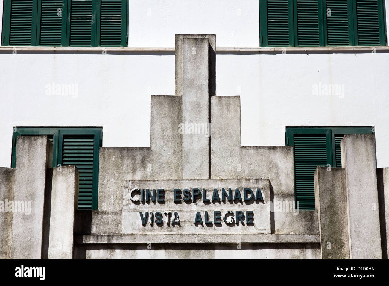 Cine Esplanada Vista Alegre, Beja, Baixo Alentejo region, Portugal. Stock Photo