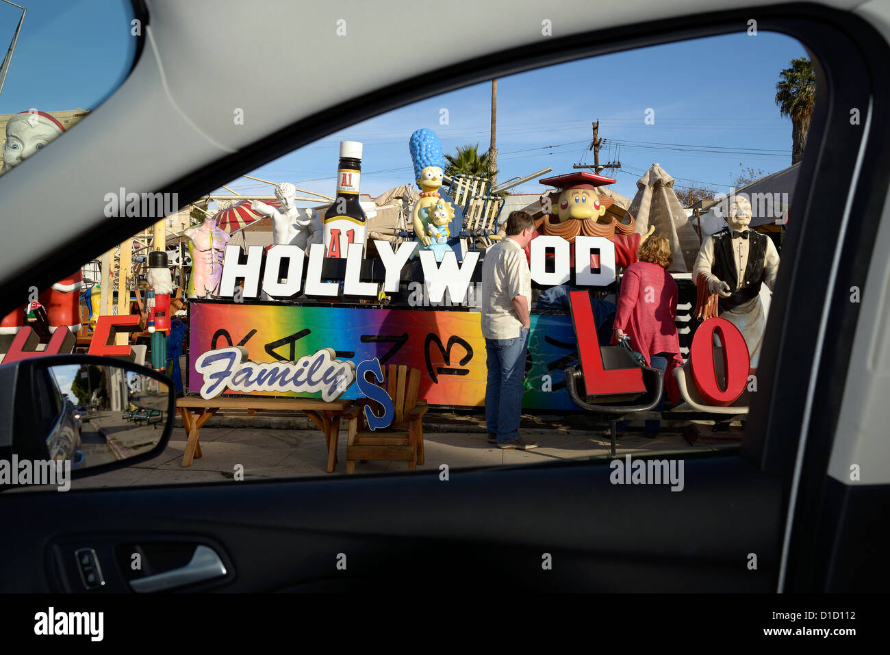 los angeles sidewalk store Stock Photo Alamy