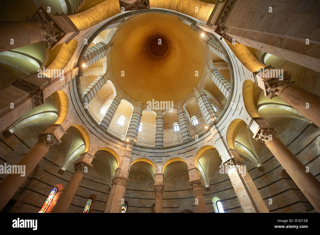 The interior of the Bapistry of Pisa, Italy Stock Photo - Alamy