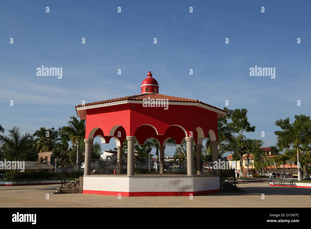 The gazebo in the town square of Lo de Marcos, Nayarit, Mexico Stock Photo  - Alamy