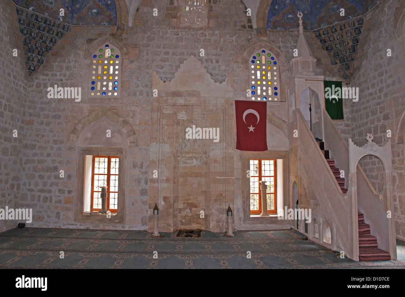 Interior of Ibrahim Sisman pasha mosque, Pocitelj, Bosnia and Herzegovina Stock Photo