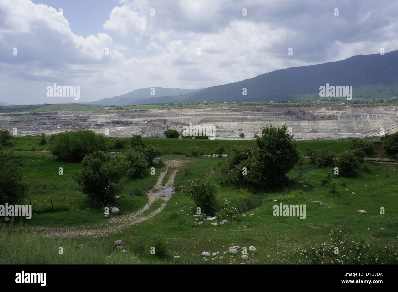 Gacko open pit coalmine in Bosnia and Herzegovina Stock Photo