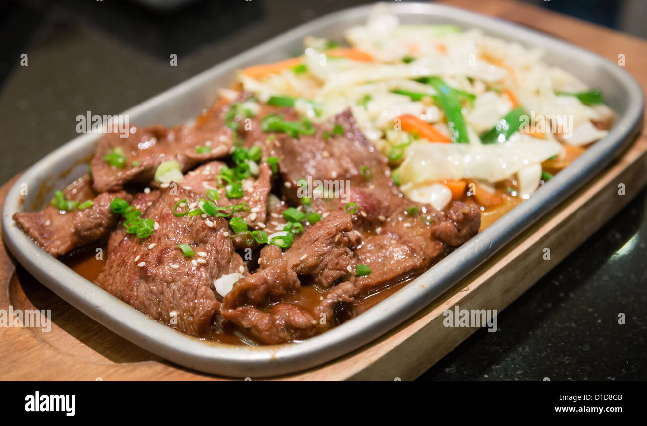 beef barbecue stir fry in soy sauce japanese food Stock Photo Alamy