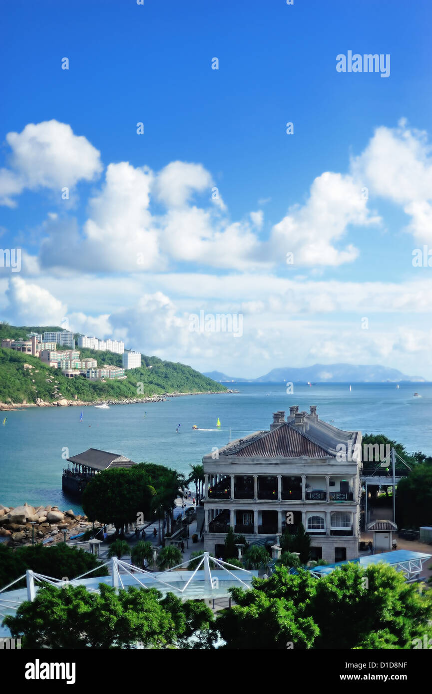 Stanley, Hong Kong with good weather. Big house in the middle is Murray