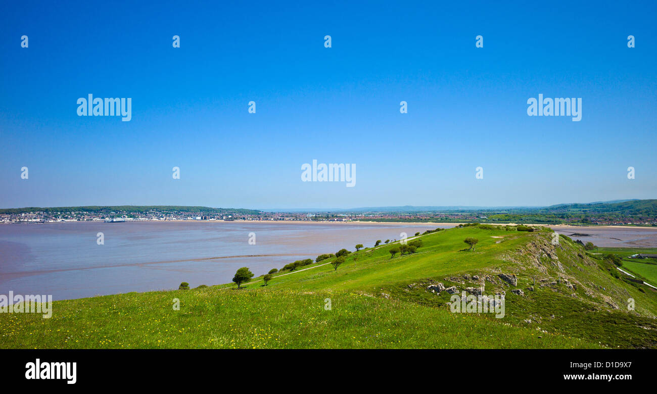 Weston Super Mare from Brean Down, Somerset, UK Stock Photo