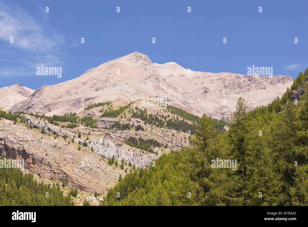 The southern Alps in the parc national du Mercantour near to Allos. Stock Photo