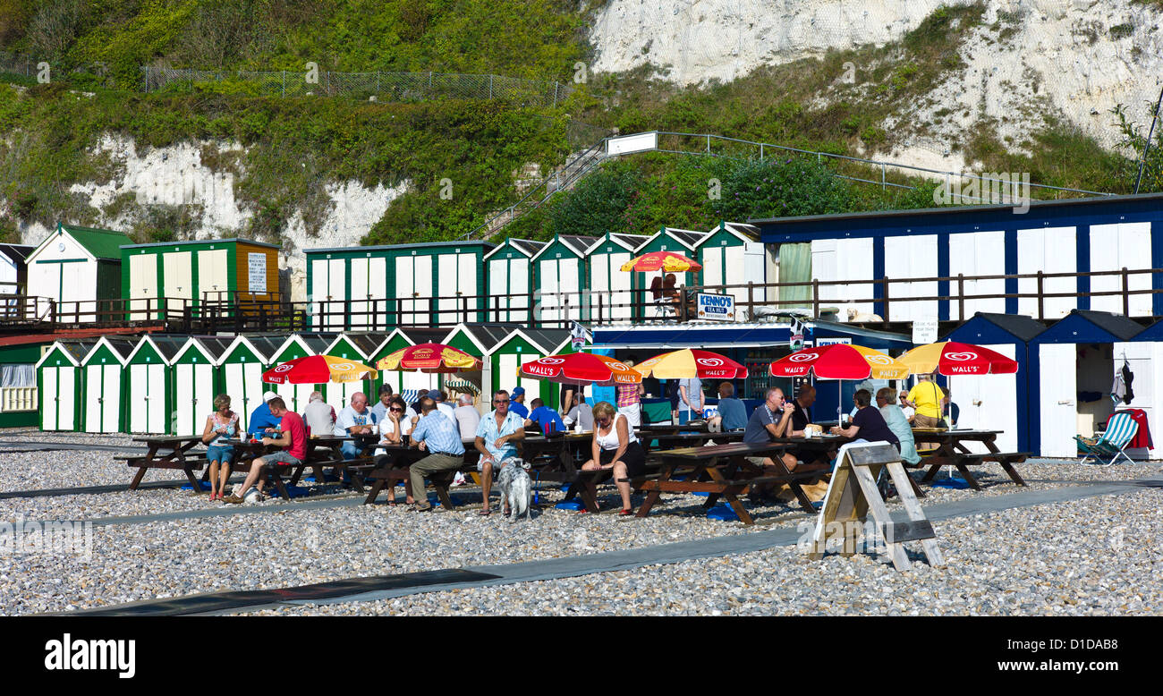 Beach Cafe, Beer, East Devon, UK Stock Photo Alamy