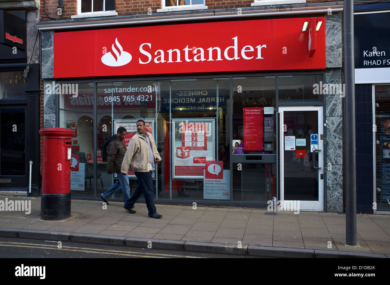 Santander bank, Ipswich, Suffolk, UK. Stock Photo