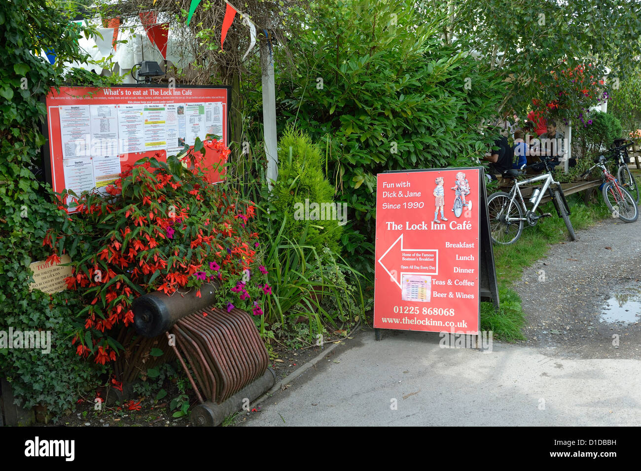 The Lock Inn Cafe a popular canal side restaurant in Bradford on Avon Wiltshire England UK Stock Photo